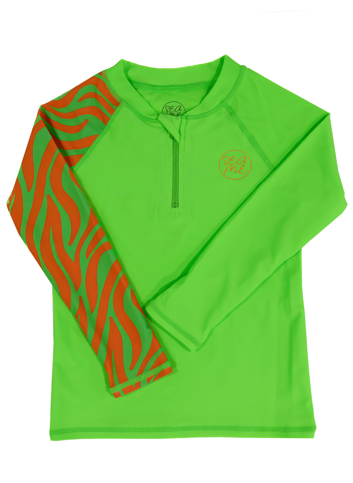 Bright Green Long Sleeve Rash Top — High-Visibility & UPF50+