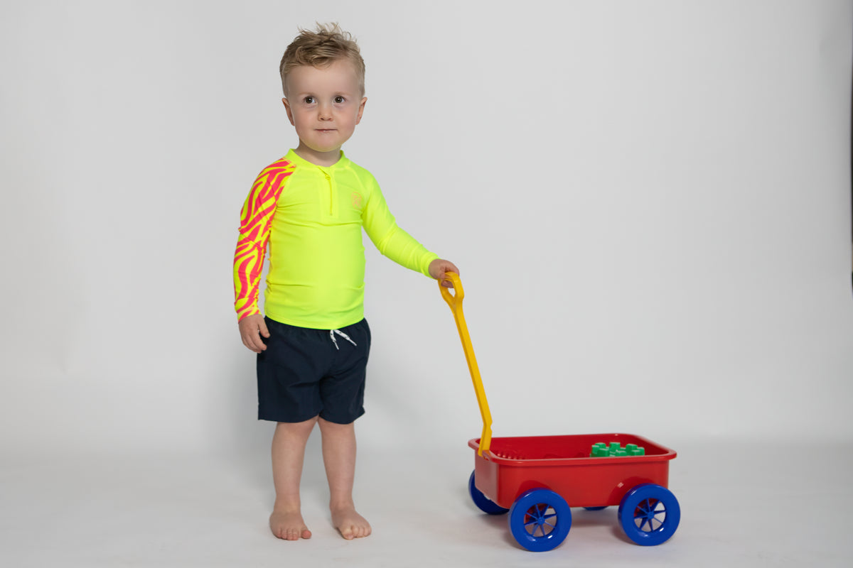 Bright Yellow Long Sleeve Rash Top — High-Visibility & UPF50+