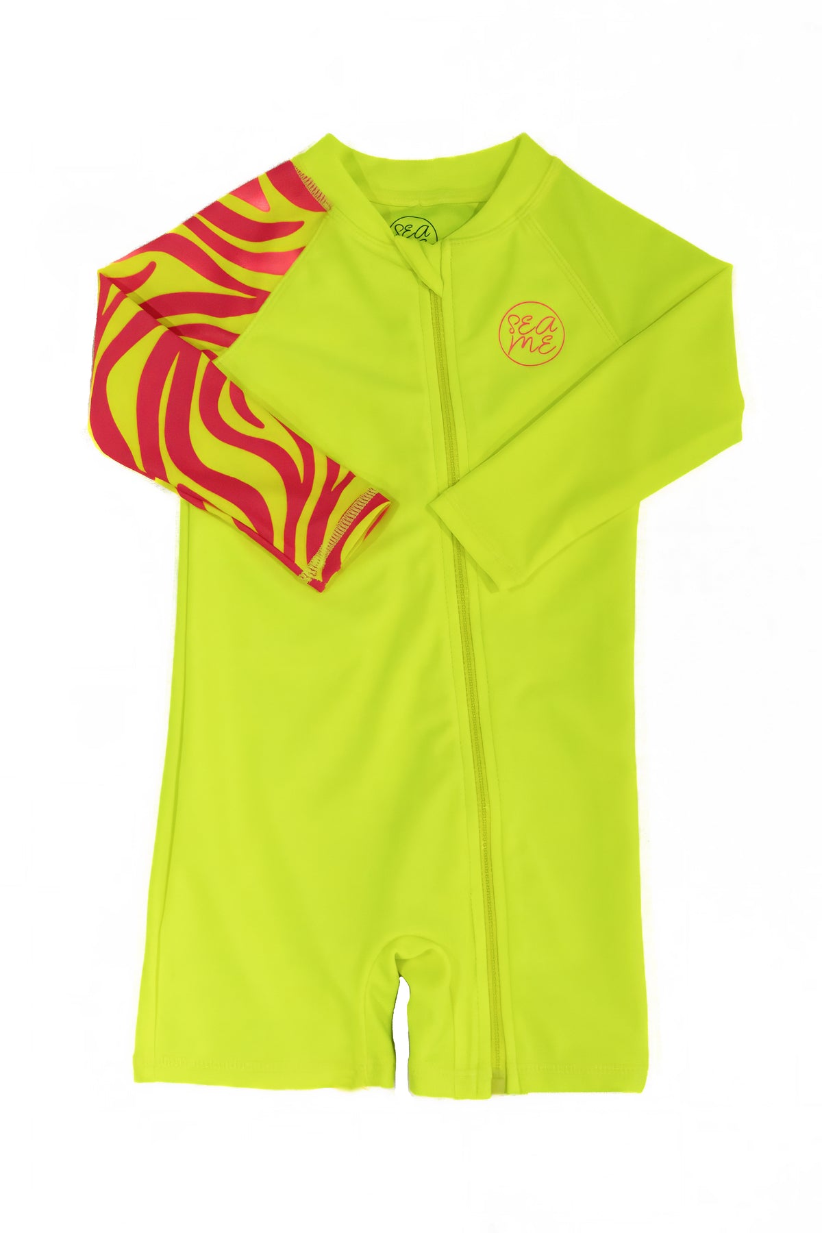 Bright Yellow Long Sleeve Swimsuit — High-Visibility & UPF50+